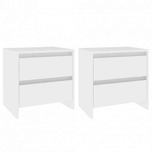 vidaXL Noční stolky 2 ks bílé 45 x 34,5 x 44,5 cm kompozitní dřevo