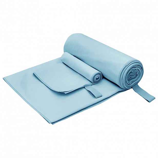 vidaXL Sada sportovních ručníků 2 ks Modrá 50 x 30 cm, 200 x 100 cm