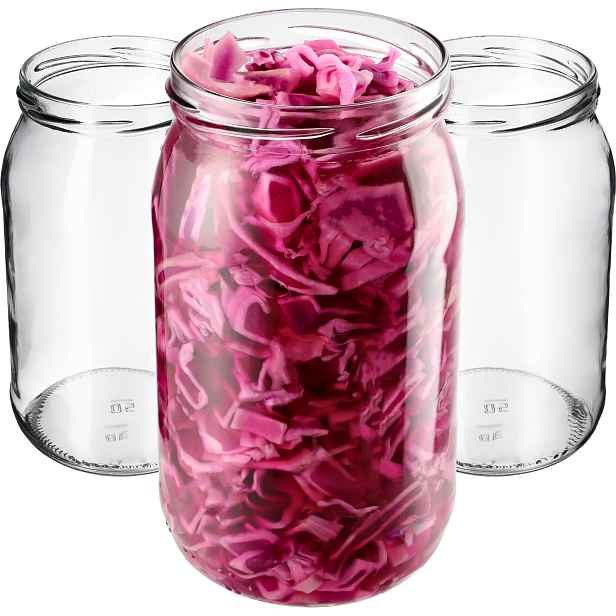 24 x Zavařovací Sklenice Sklenice 760 Ml Na Zavařeniny Med Okurky