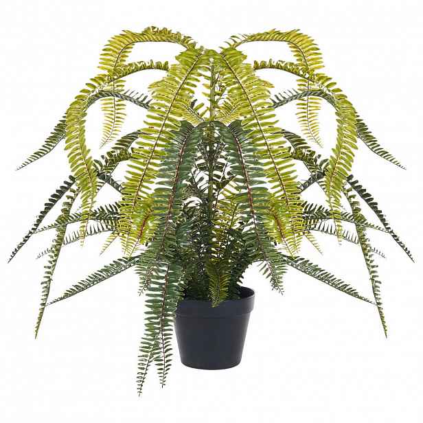 Beliani UMĚLÁ ROSTLINA v květináči 105 cm Zelená/Černá Fern Leaf Plant