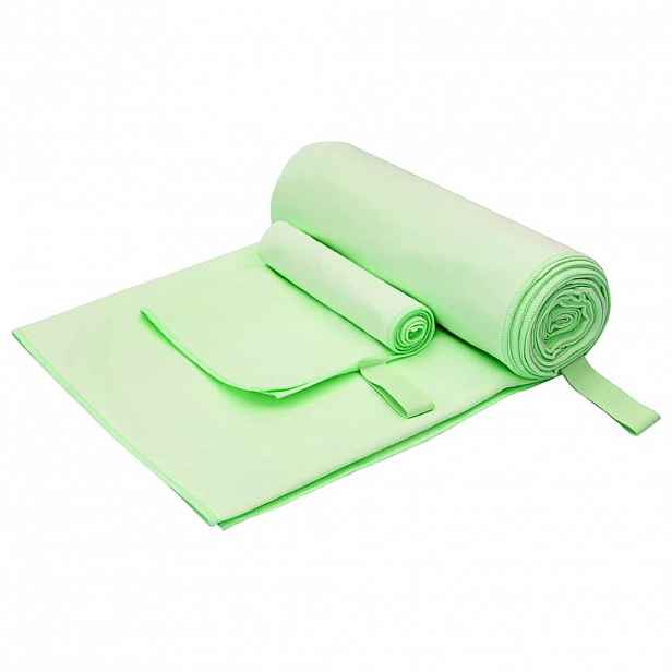 vidaXL Sada sportovních ručníků 2 ks Zelená 50 x 30 cm, 200 x 100 cm