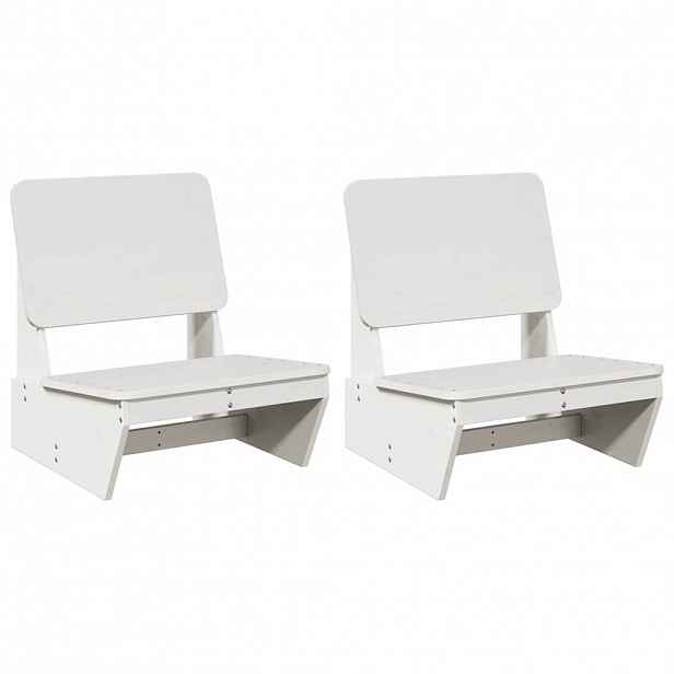 vidaXL Zahradní židle 2 ks bílé 60x64x70,5 cm masivní borové dřevo