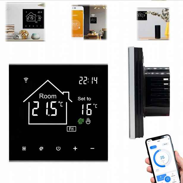 16A Inteligentní WiFi termostat Elektrický regulátor vytápění