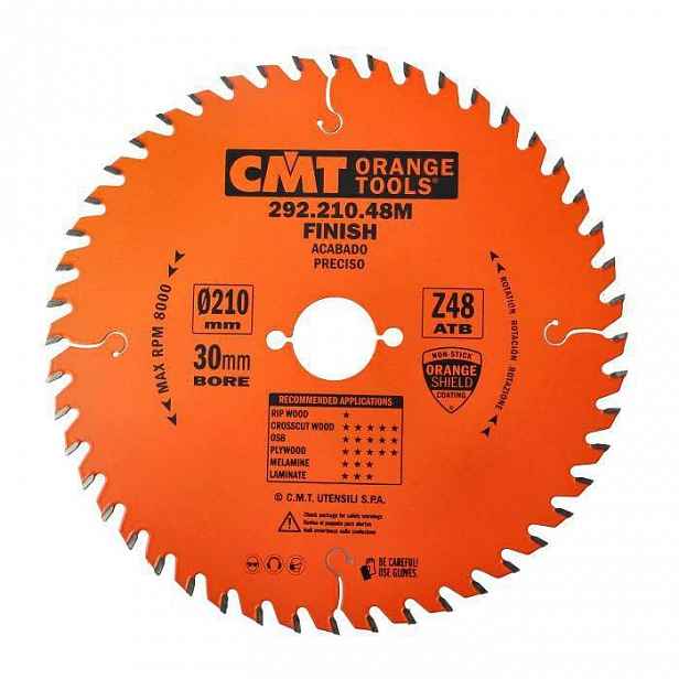Cmt 292.210.48M Pila Kotoučová 210x30x2,8 Z=48 pro dřevo laminátových desek