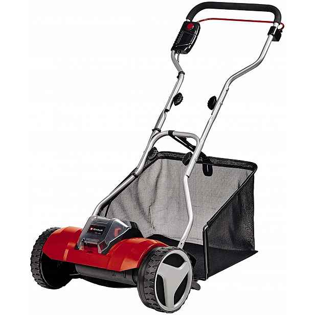Einhell Akumulátorová vřetenová sekačka 38 cm, koš 45 l