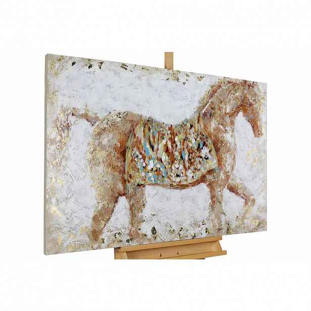 KUNSTLOFT RUČNĚ MALOVANÝ AKRYLOVÝ OBRAZ BÉŽOVÝ, 120/80 CM