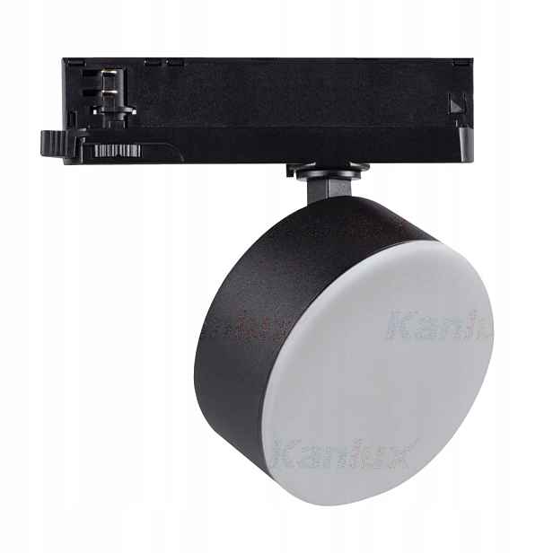 Led lištový reflektor nastavitelný černý kulatý neutrální světlo Kanlux