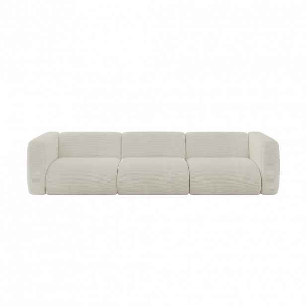 ALTDECOR MODULÁRNÍ pohovka MIRA-S2, 3místná, 319 × 89 × 70 cm, krémová, manšestr