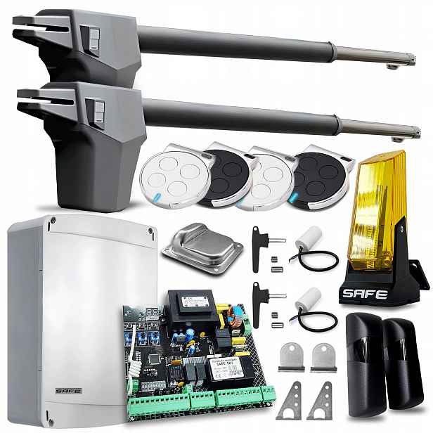 Set Pohon pro Dvoukřídlovou bránu 7 m lampa 4 x dálkové ovládání Automat pohon