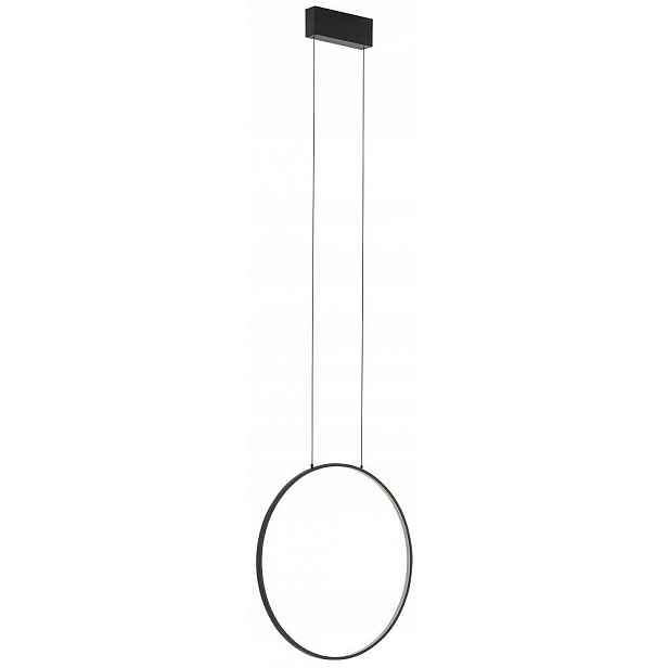 Závěsná lampa Circolo P Černá 18W Led 3000K 45 cm Stropní Svítidlo Pokoj Dům