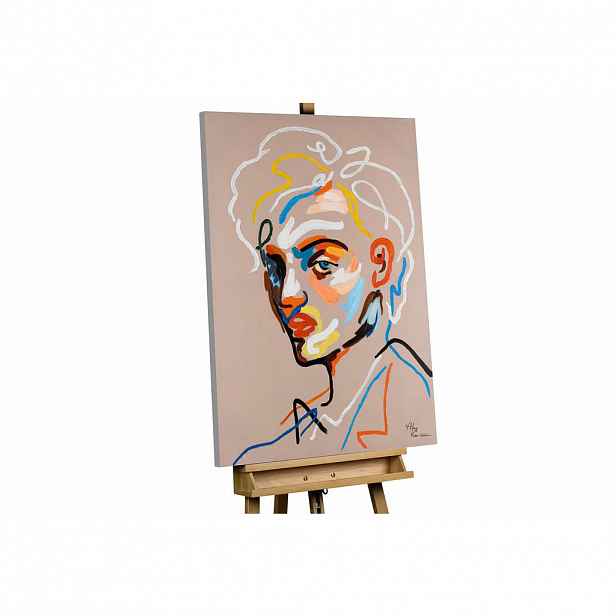 KUNSTLOFT RUČNĚ MALOVANÝ AKRYLOVÝ OBRAZ BÉŽOVÝ, 75/100 CM