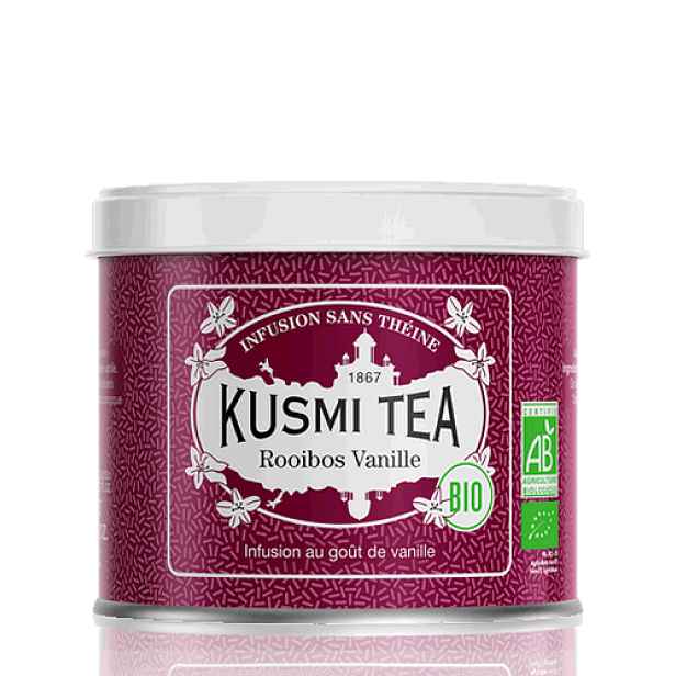 Kusmi Tea Sypaný bylinný čaj Vanilla Rooibos Bio, kovová dóza 100 g 21666A1070