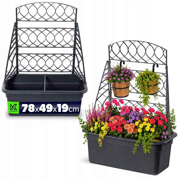 Květináč S Pergolou 78 cm Obal Květináč Květináč Antracit