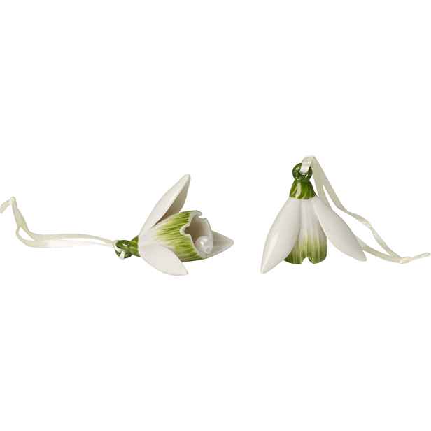 Villeroy & Boch Mini Flower Bells sada 2 ks porcelánových zvonečků, sněženky