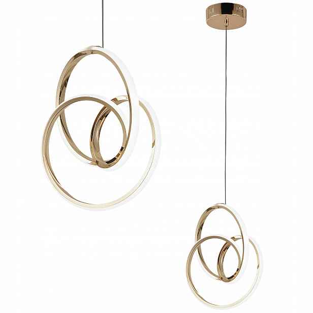 Závěsná Led stropní lampa Zlatá Moderní kroužky do obývacího pokoje Toolight