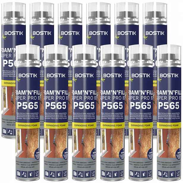 12 Ks Bostik nízkotlaká pistolová pěna P565 Foam’n’fill Pro 2002