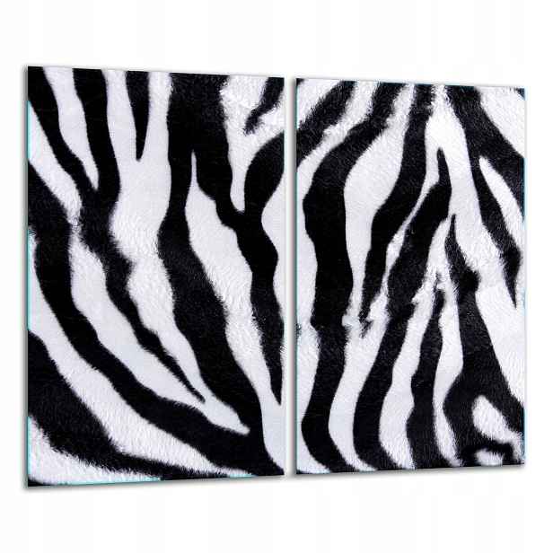 7v1 Skleněná Deska Na Krájení 2x 30x52 Zebra