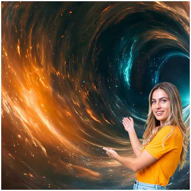 Fototapeta 3D Tunel Chodba Abstraktní časoprostor 294x260 TUN13W
