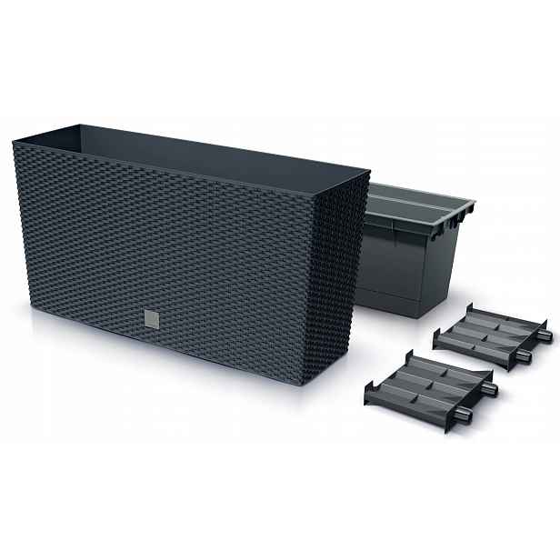 Květináč plast Prosperplast 77x23,5x40 cm Rato Case M antracit