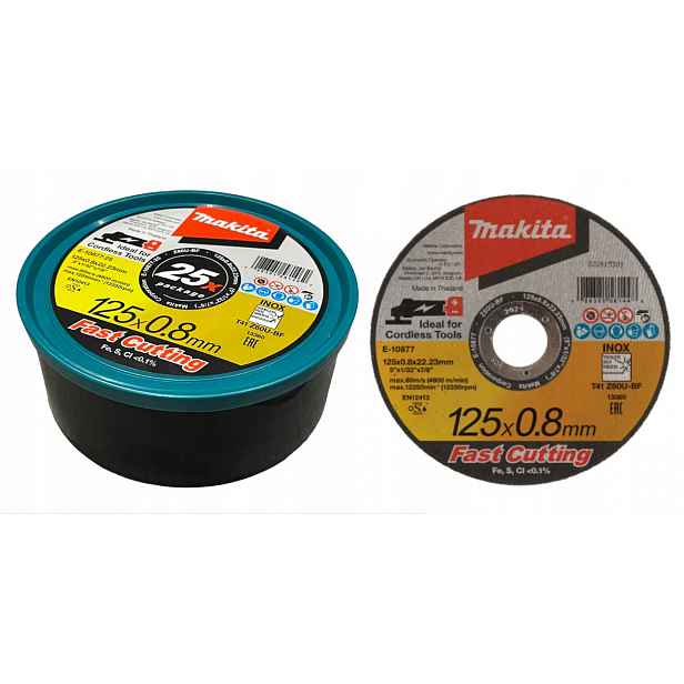 Makita E-10877-25 Kotouč Na Kov 125x0,8 mm 25 Ks