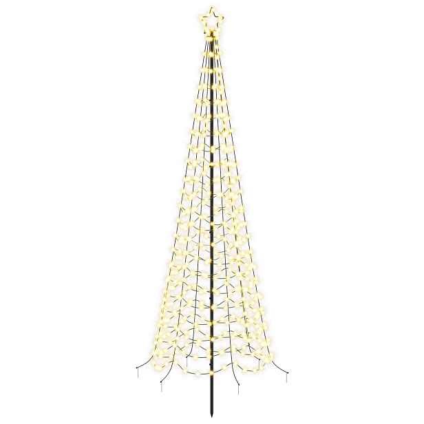 vidaXL LED spirálový vánoční stromek se zápichem EKENAS 250 cm 370 LED