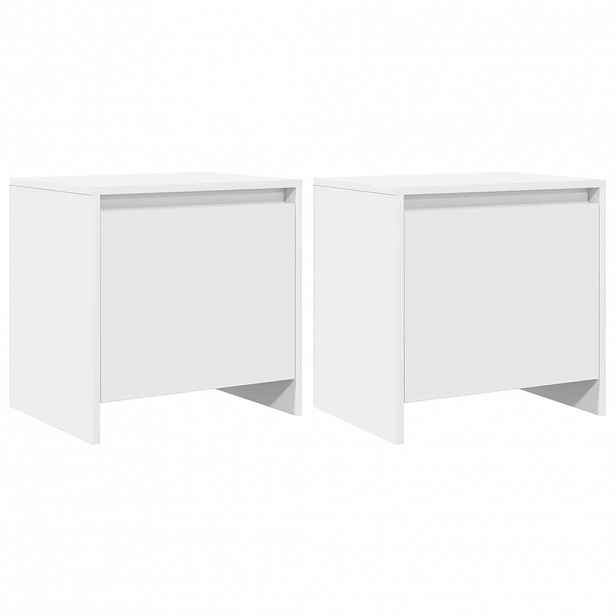 vidaXL Noční stolky 2 ks bílé 45 x 34 x 44,5 cm kompozitní dřevo