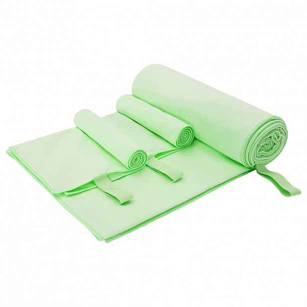 vidaXL Sada sportovních ručníků 3 ks Zelená 210 x 100 cm