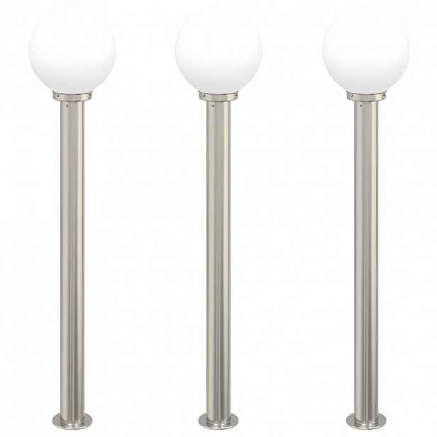 vidaXL Sloupková světla 3 ks 120 cm nerezová ocel IP44