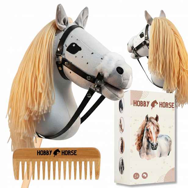 Hobby Horse Kůň Na Tyči A3 Koník S Hřívou Hlava Koně Hřeben Krabička