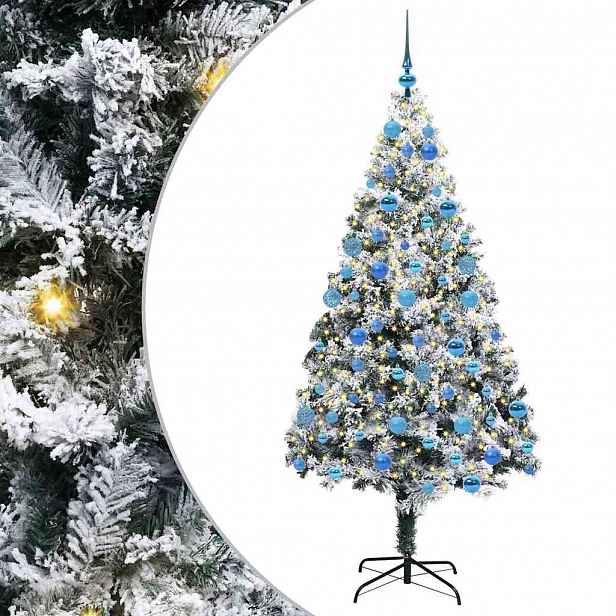 vidaXL Umělý vánoční stromeček Bílá 180 cm PVC, ocel a plast