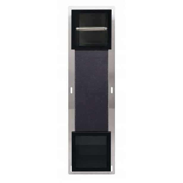 Držák na toaletní papír s vnitřním úložným prostorem Wall-Box Paper 2 Black