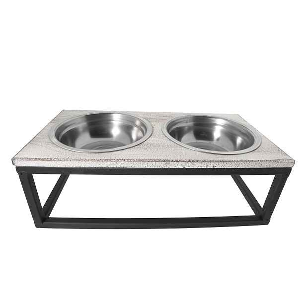Misky v kovovém stojanu - 30*15*10 cm / 2*0,2L Clayre & Eef