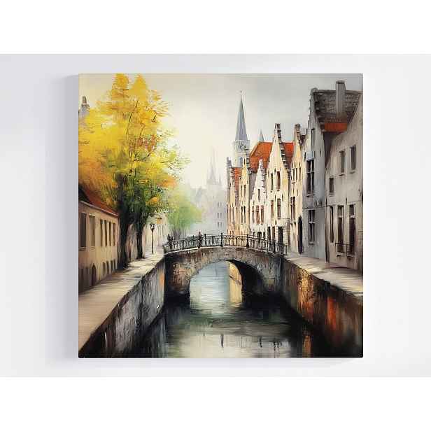 Obraz Na Plátně Canvas Město Staré Město Památka Belgie Gandawa Mlha 50x50