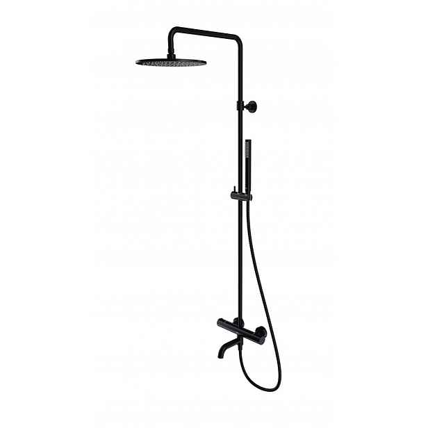 OMNIRES Y - Sprchový set s vanovým termostatem, průměr 25 cm, černá Y1234BL