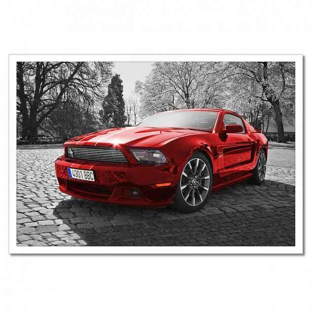Plakáty v rámu 60x40 Červený Mustang
