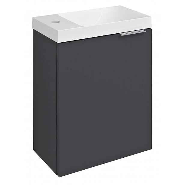 Sapho Latus - Umyvadlová skříňka X 39x50x22 cm, 1x dvířka, matný antracit LT110-3434