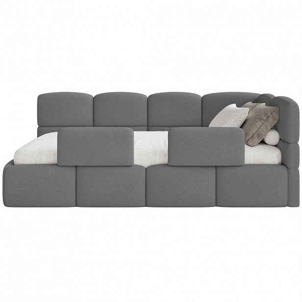 Selsey DĚTSKÁ POSTEL Cloudy tmavě šedá 120 cm, ženylka