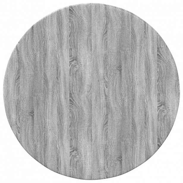 vidaXL Deska stolu Ø 50 x 1,5 cm Kulatý Kompozitní dřevo Šedý Sonoma