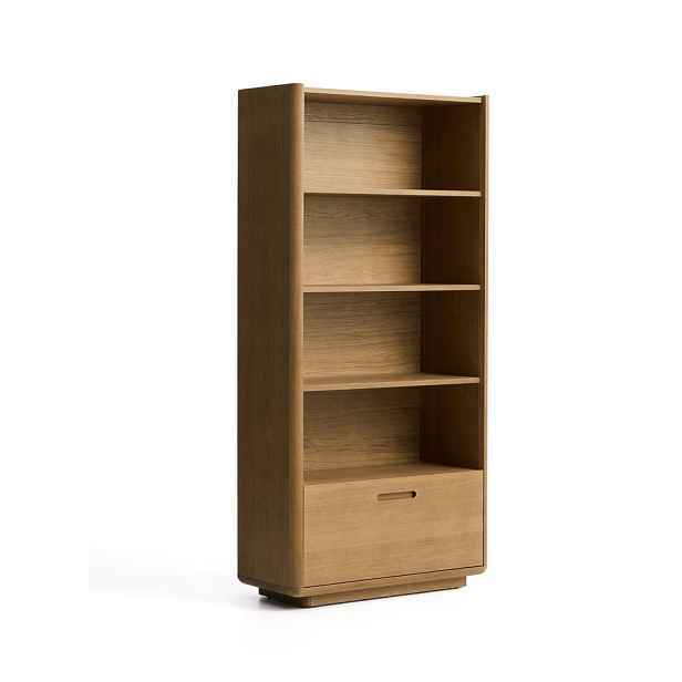 Knihovna v dekoru dubu v přírodní barvě 90x185x40 cm Arelida – Kave Home