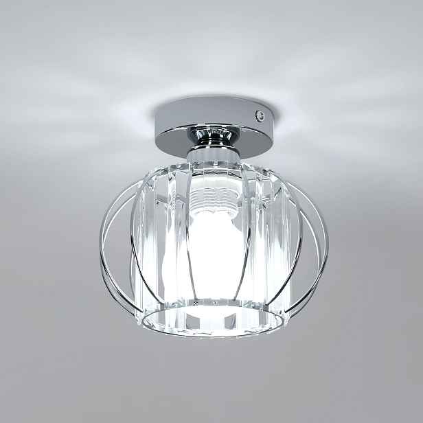 Stropní lampa E27 Lustr Chrom Křišťálový Moderní do ložnice
