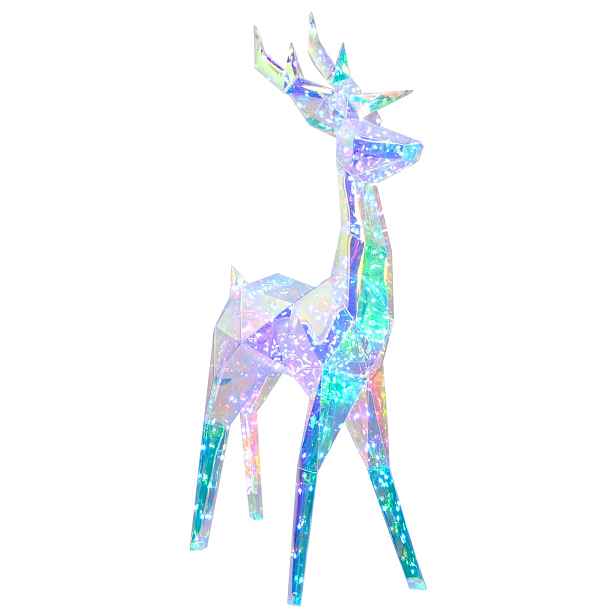 vidaXL Prismatický měňavý LED sob Vícebarevný 48 x 19 x 86 cm
