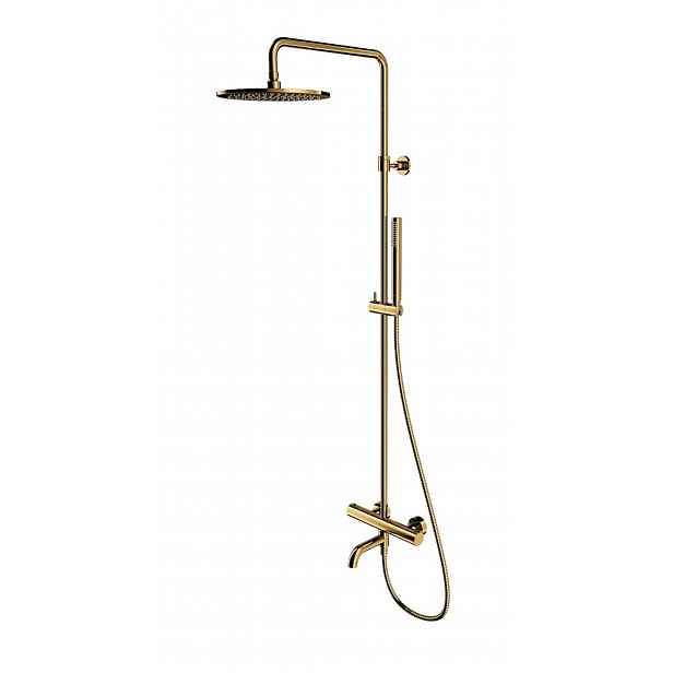 OMNIRES Y - Sprchový set s vanovým termostatem, průměr 25 cm, zlatá Y1234GL