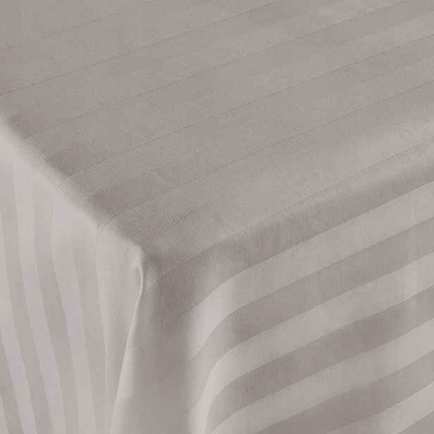 Prostěradlo z bambusovo-bavlněného saténu Stripe Grey 220x260 šedé
