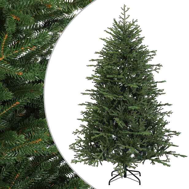 vidaXL Umělý Skládací Vánoční Strom 210 cm PVC a kov Zelená