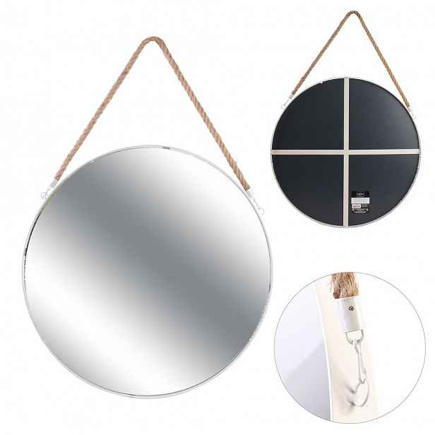 AKCE Bílé kulaté zrcadlo MIRROR II. jakost