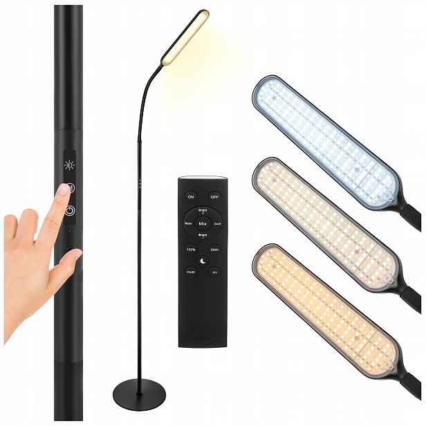 Podlahová lampa Moderní stojící 216 Led 180 cm Loft Flexibilní časovač