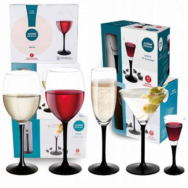 Sada sklenic na víno martini Altom Design Onyx 30 kusů