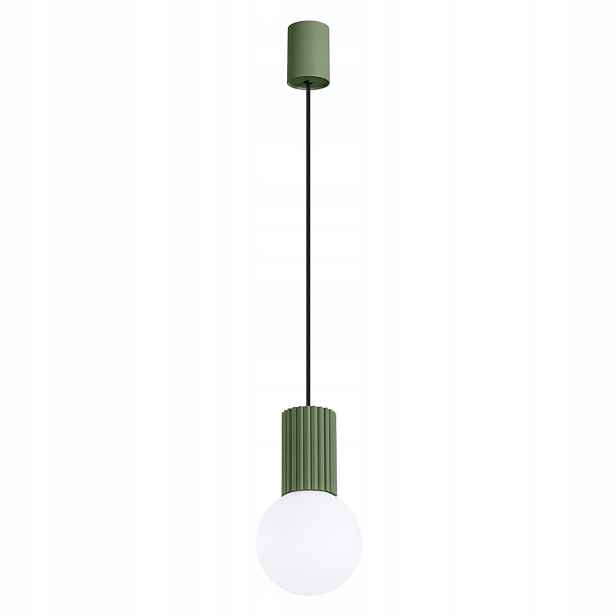 Sollux Lighting Halo závěsná lampa olivová sklo G9 Ø12