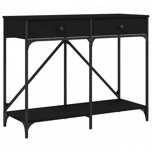 vidaXL Konzolový stolek černý 100 x 39 x 78,5 cm kompozitní dřevo