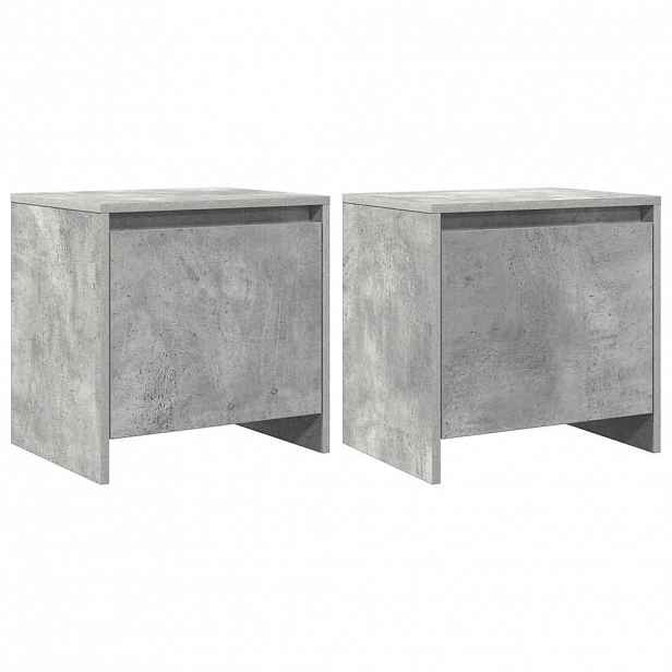 vidaXL Noční stolky 2 ks betonově šedé 45 x 34 x 44,5 cm dřevotříska